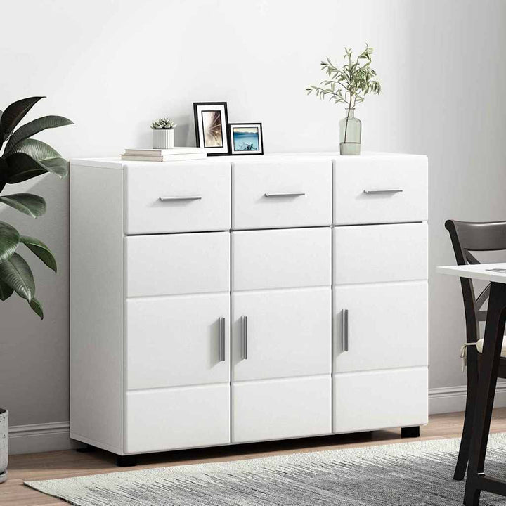 Sideboard FLORIN Hvid 88,5 x 30,5 x 73 cm Konstrueret træ