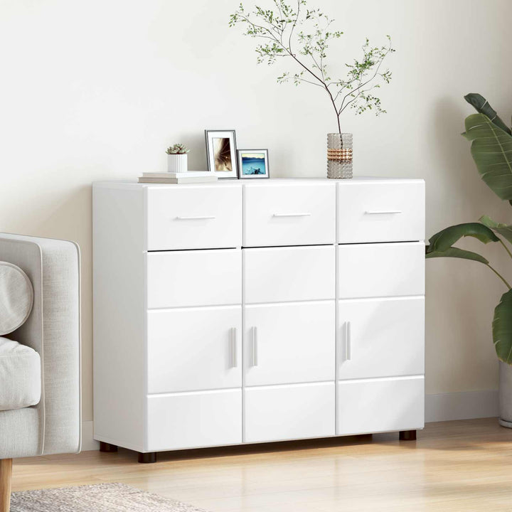 Sideboard FLORIN Hvid 88,5 x 30,5 x 73 cm Konstrueret træ
