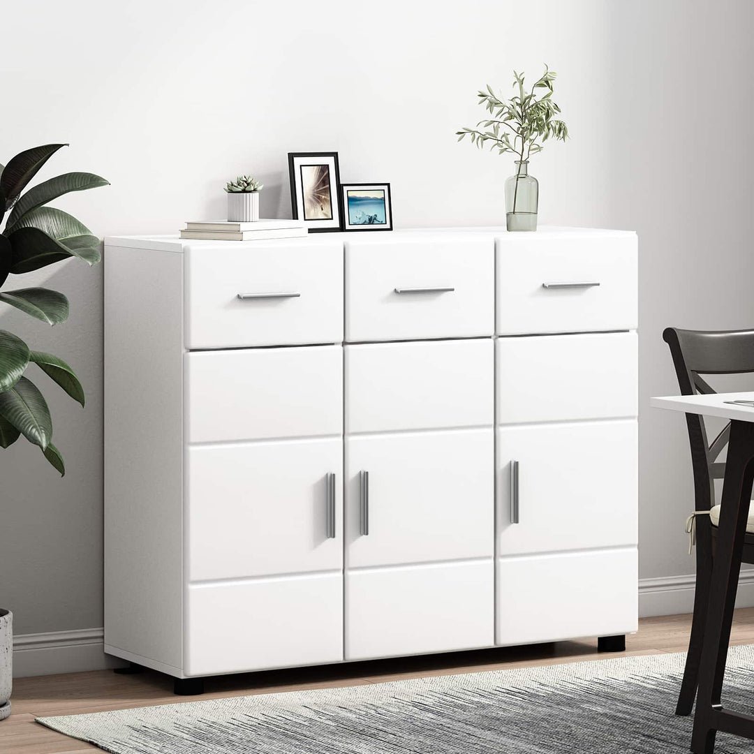 Sideboard FLORIN Hvid 88,5 x 30,5 x 73 cm Konstrueret træ