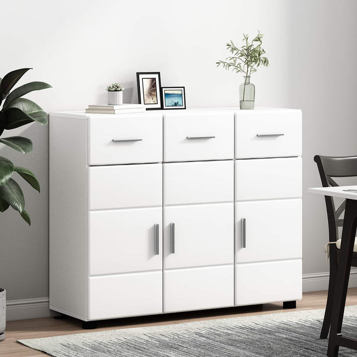 Sideboard FLORIN Hvid 88,5 x 30,5 x 73 cm Konstrueret træ