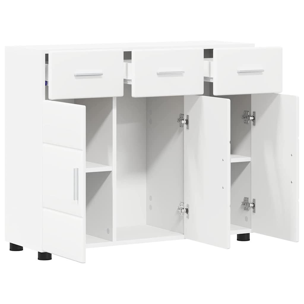 Sideboard FLORIN Hvid 88,5 x 30,5 x 73 cm Konstrueret træ