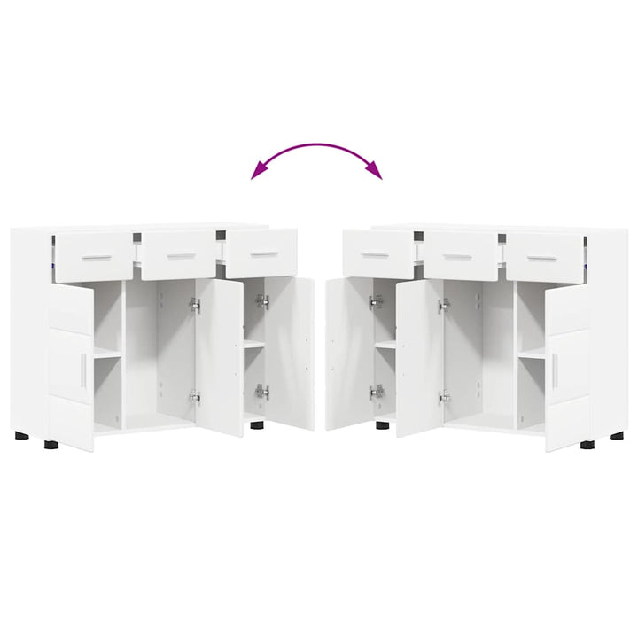 Sideboard FLORIN Hvid 88,5 x 30,5 x 73 cm Konstrueret træ