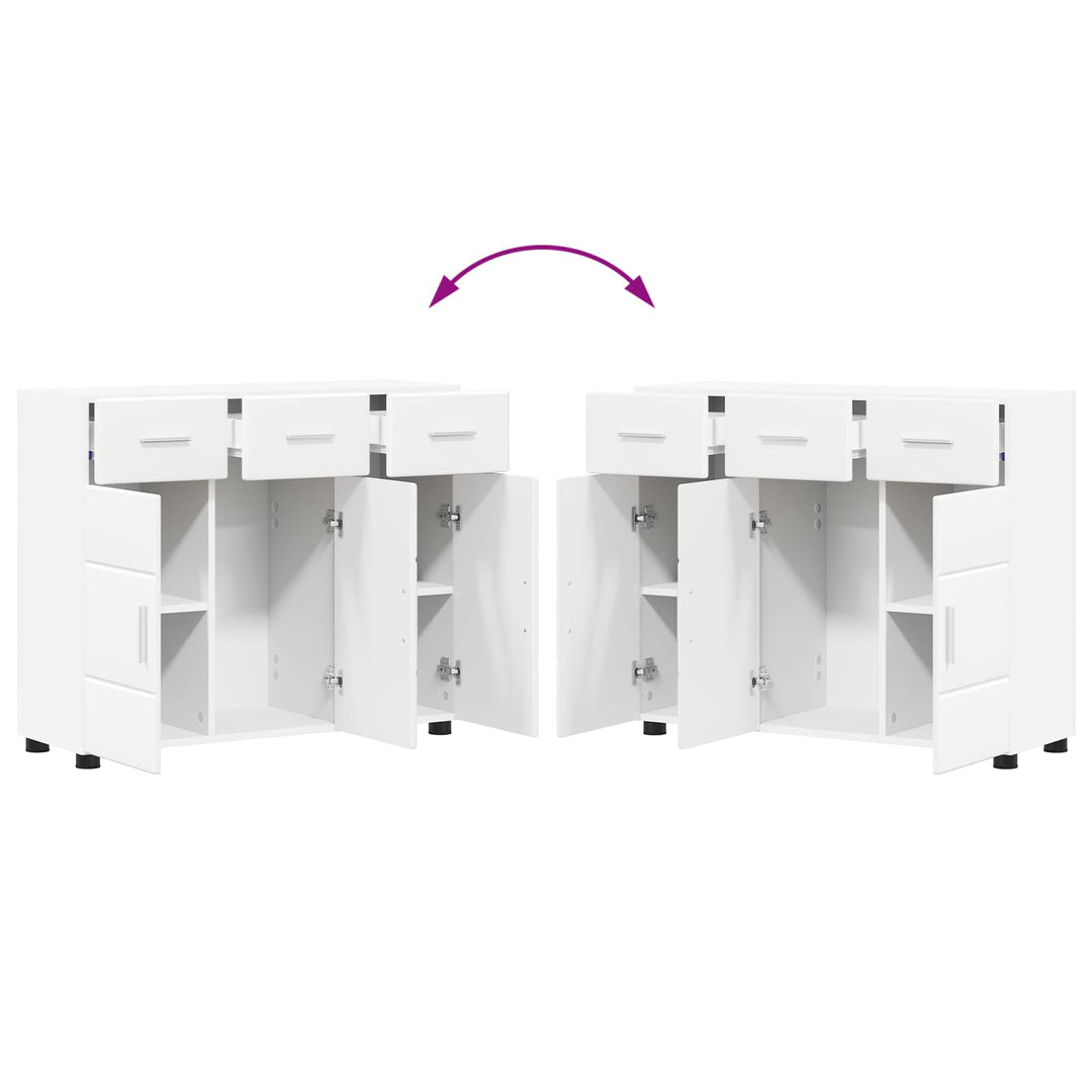 Sideboard FLORIN Hvid 88,5 x 30,5 x 73 cm Konstrueret træ