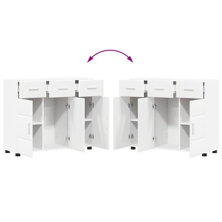 Sideboard FLORIN Hvid 88,5 x 30,5 x 73 cm Konstrueret træ