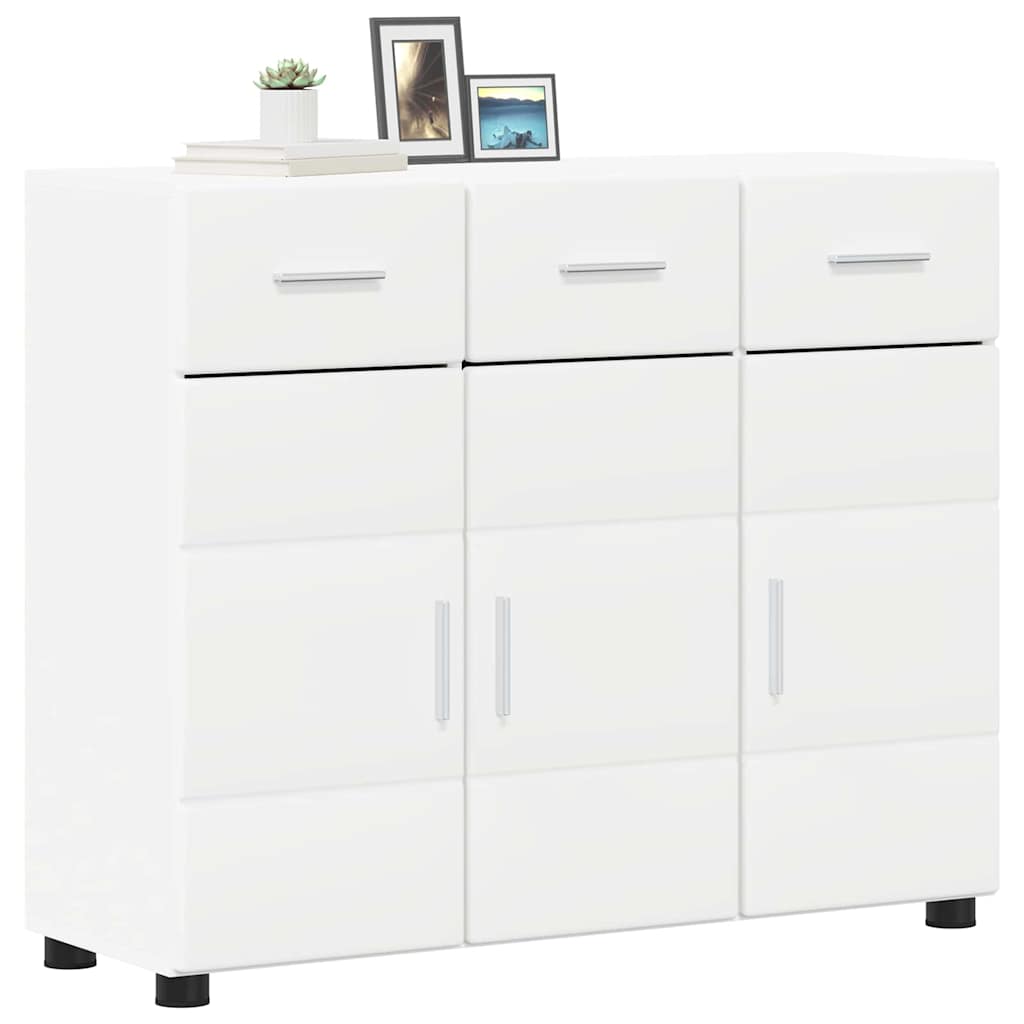 Sideboard FLORIN Hvid 88,5 x 30,5 x 73 cm Konstrueret træ