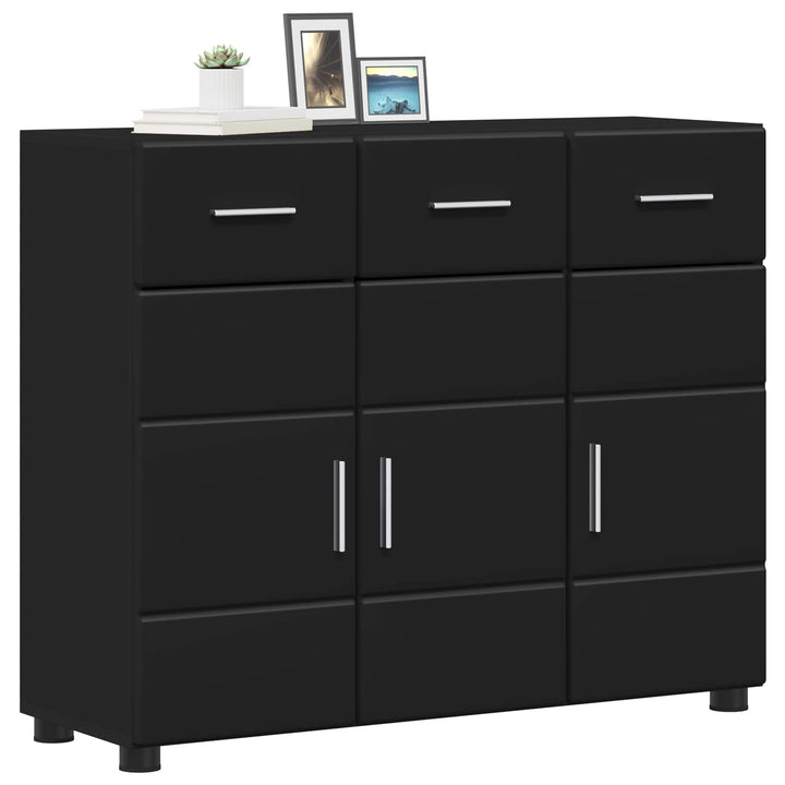 Sideboard FLORIN Sort 88,5 x 30,5 x 73 cm Konstrueret træ
