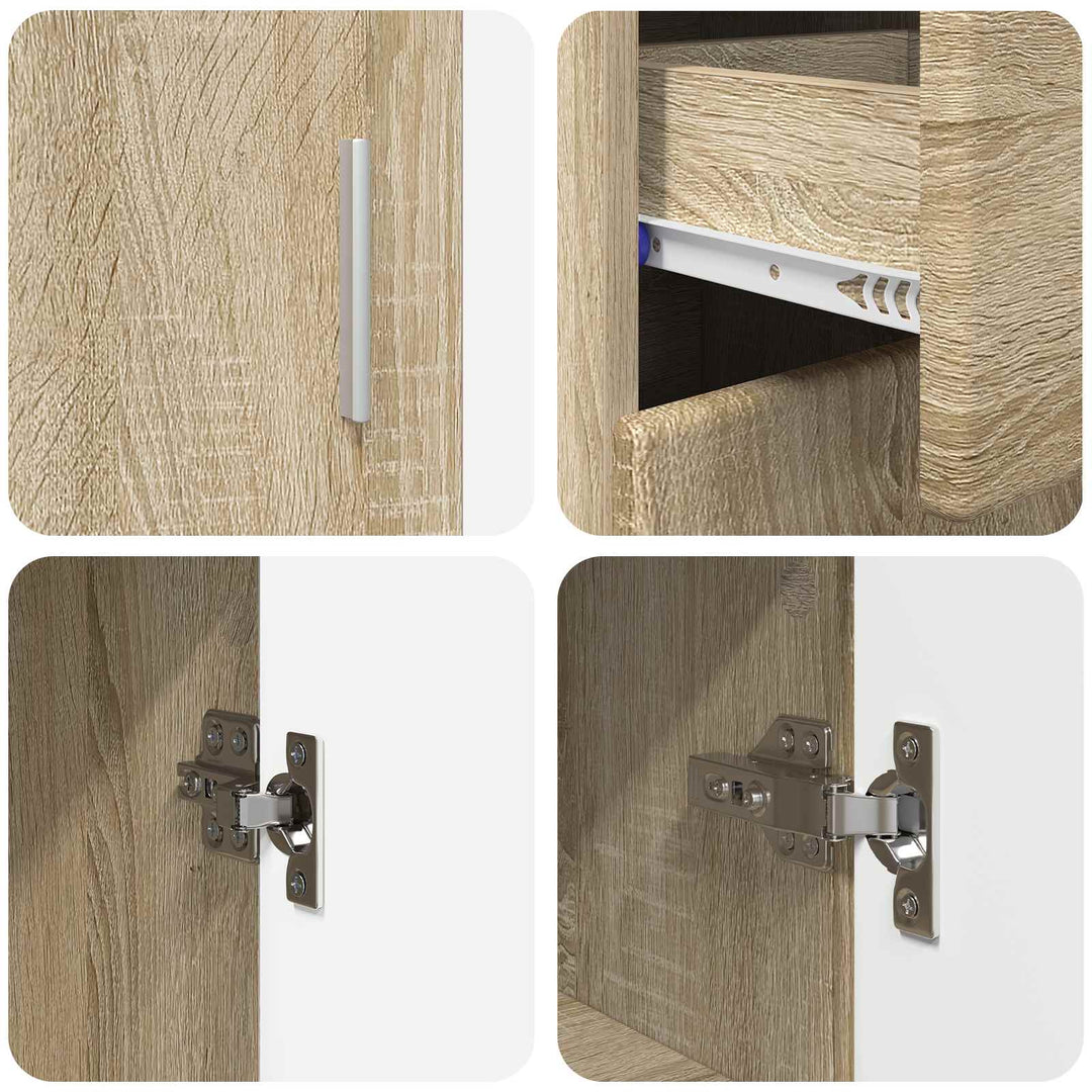 Sideboard FLORIN Sonoma eg 88,5 x 30,5 x 73 cm Konstrueret træ