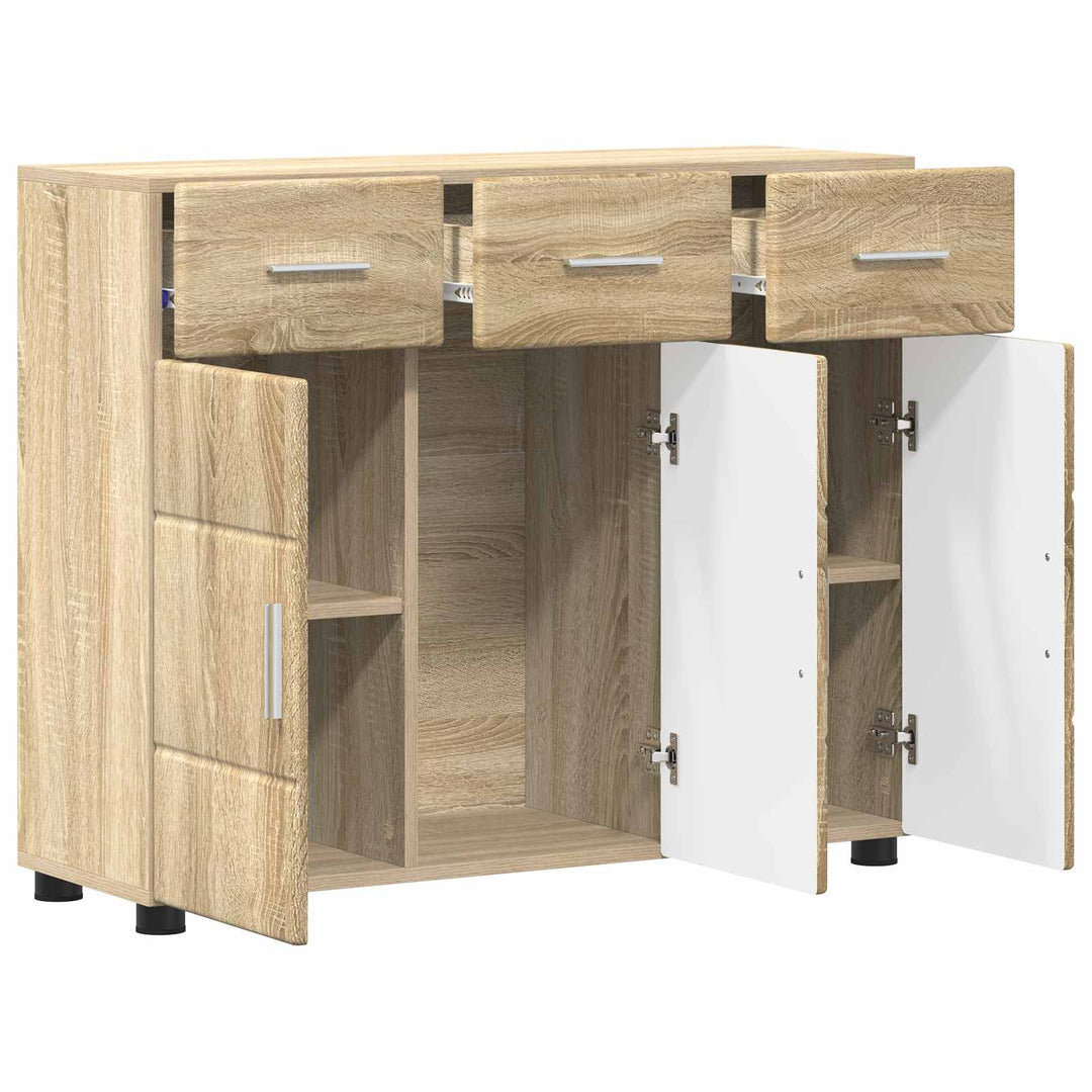 Sideboard FLORIN Sonoma eg 88,5 x 30,5 x 73 cm Konstrueret træ