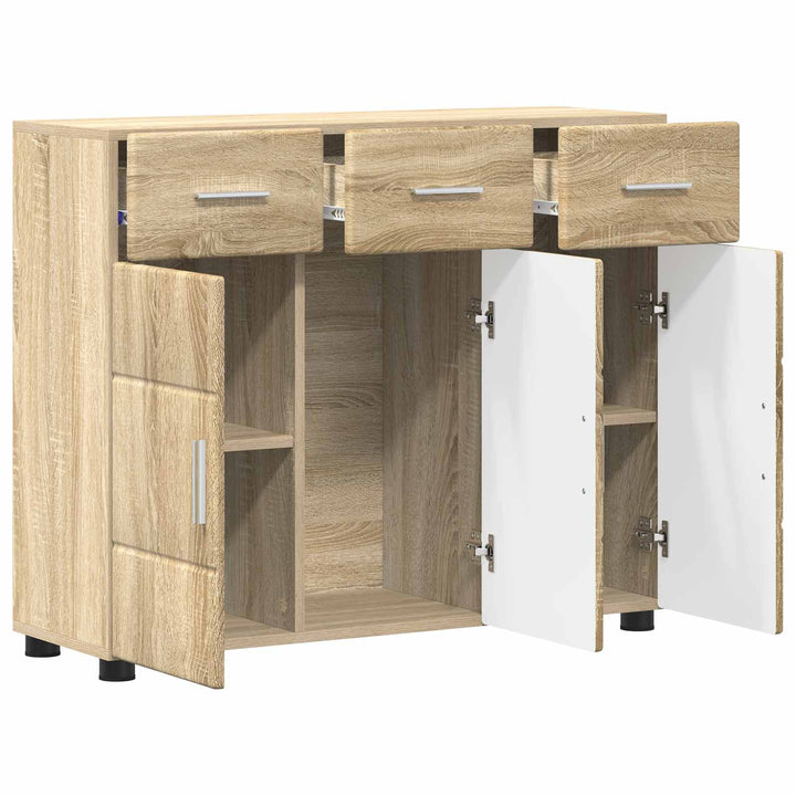 Sideboard FLORIN Sonoma eg 88,5 x 30,5 x 73 cm Konstrueret træ