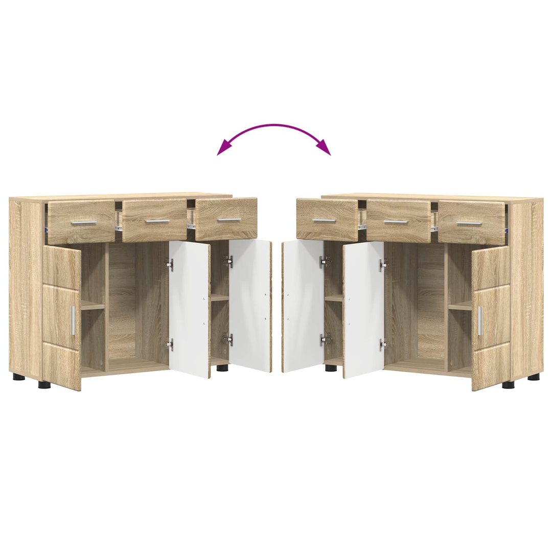 Sideboard FLORIN Sonoma eg 88,5 x 30,5 x 73 cm Konstrueret træ
