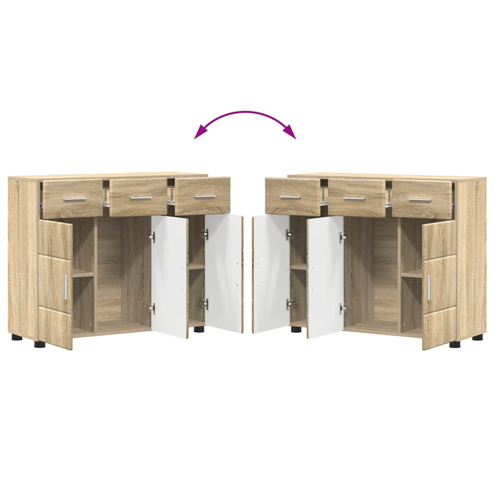 Sideboard FLORIN Sonoma eg 88,5 x 30,5 x 73 cm Konstrueret træ
