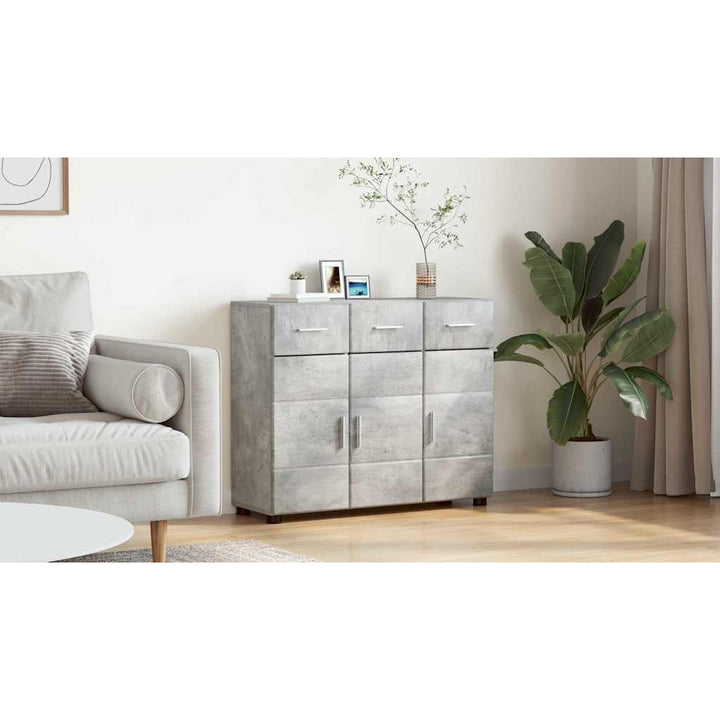 Sideboard FLORIN Beton Grå 88,5 x 30,5 x 73 cm Konstrueret træ