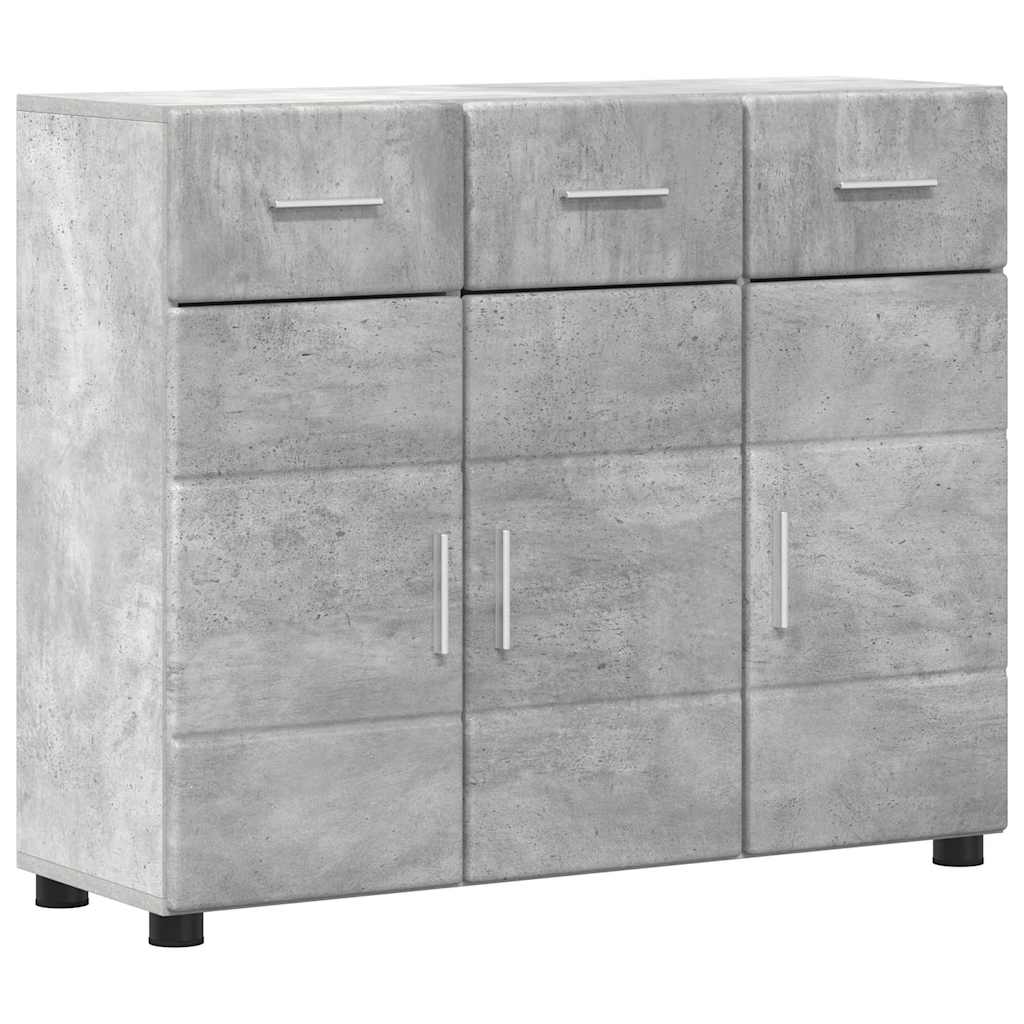 Sideboard FLORIN Beton Grå 88,5 x 30,5 x 73 cm Konstrueret træ