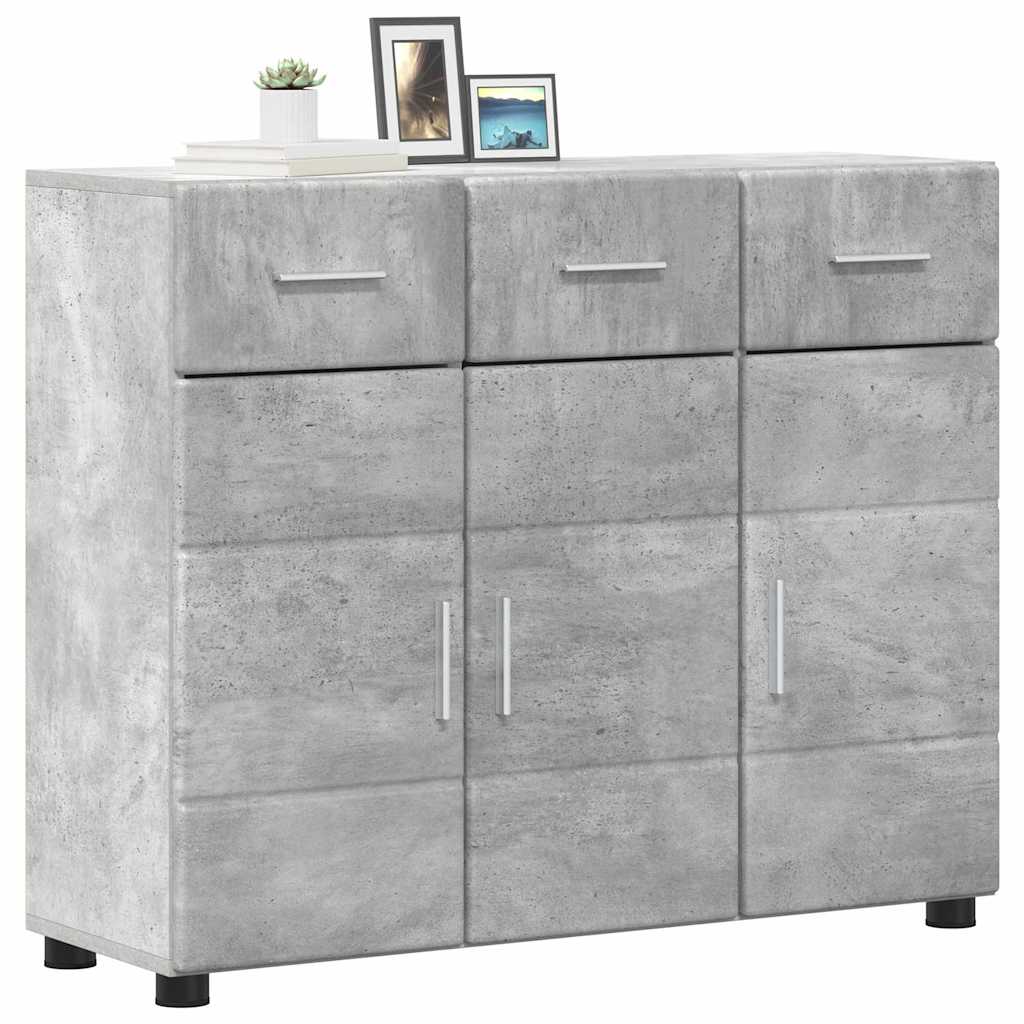 Sideboard FLORIN Beton Grå 88,5 x 30,5 x 73 cm Konstrueret træ