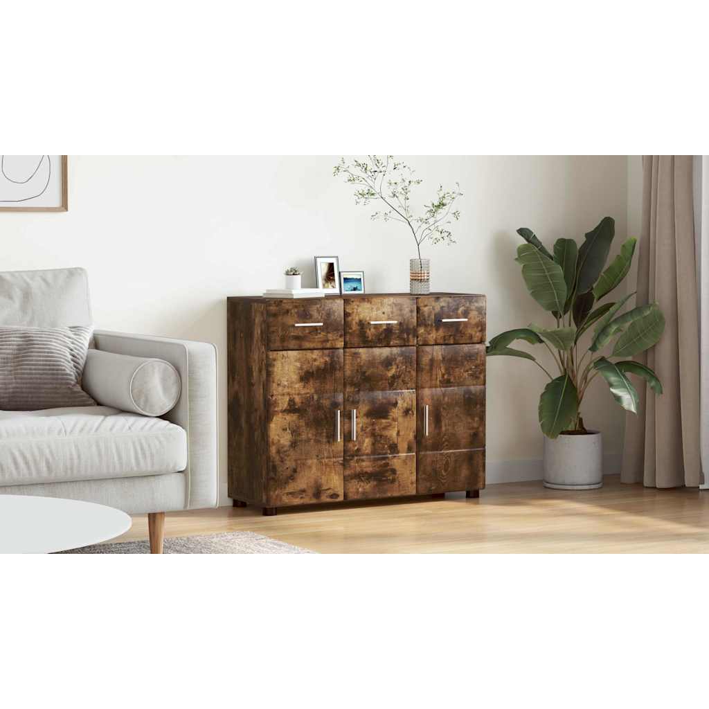 Sideboard FLORIN Røget eg 88,5 x 30,5 x 73 cm Konstrueret træ