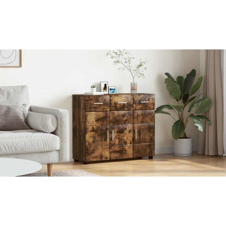 Sideboard FLORIN Røget eg 88,5 x 30,5 x 73 cm Konstrueret træ