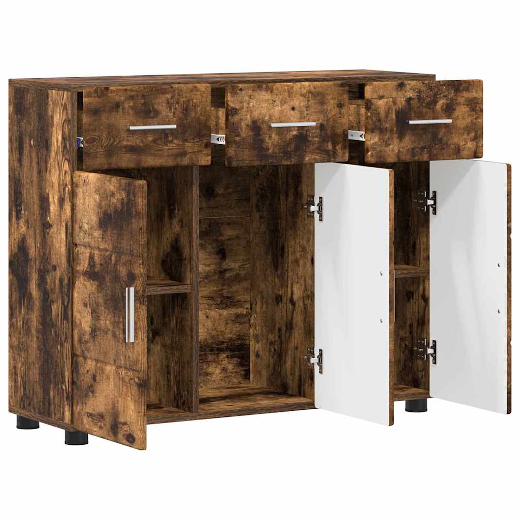 Sideboard FLORIN Røget eg 88,5 x 30,5 x 73 cm Konstrueret træ