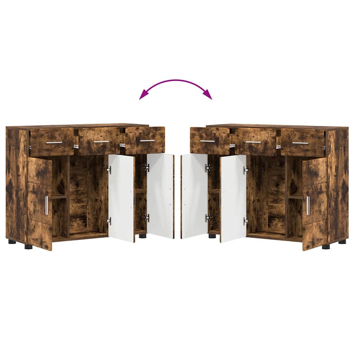 Sideboard FLORIN Røget eg 88,5 x 30,5 x 73 cm Konstrueret træ