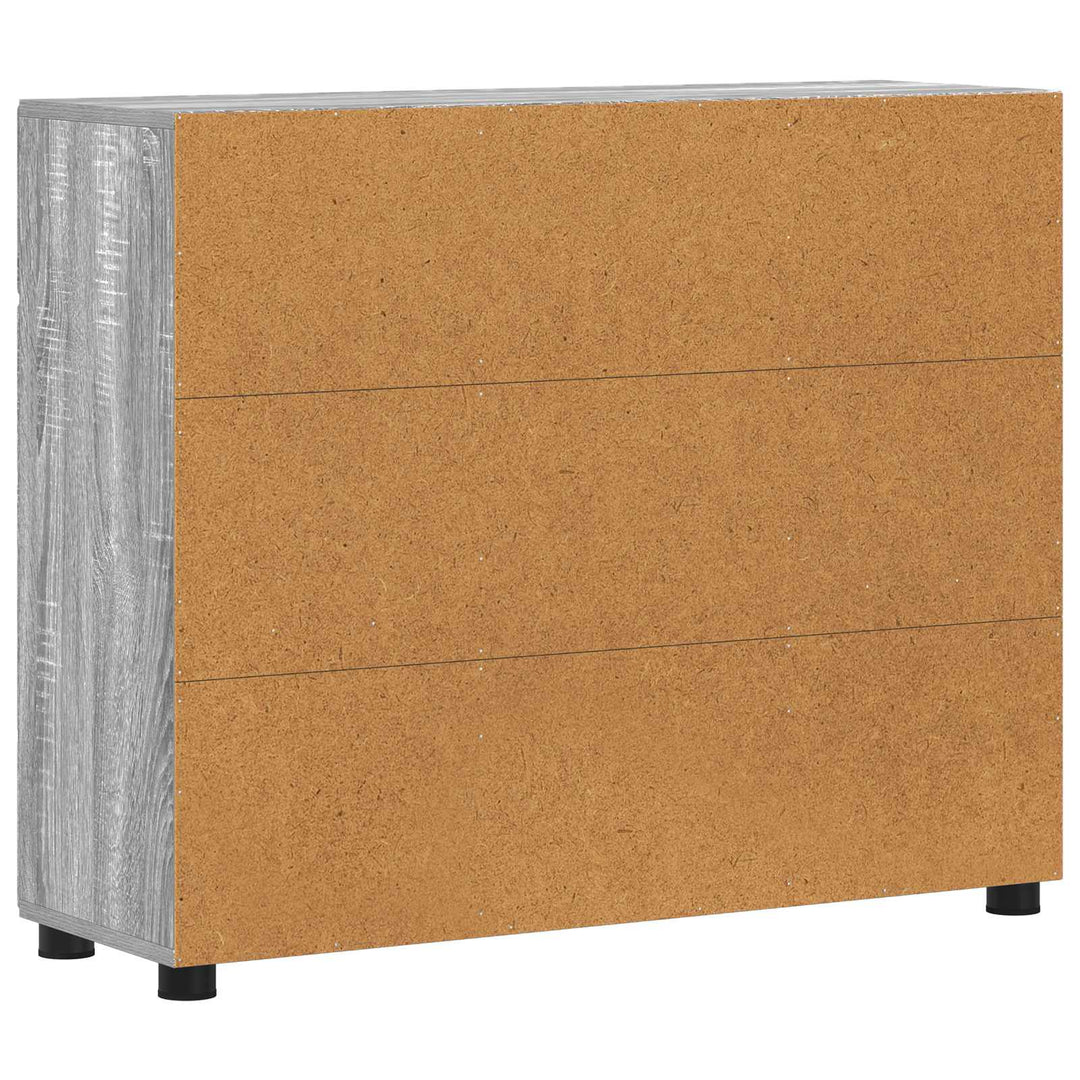 Sideboard FLORIN Grå Sonoma 88,5 x 30,5 x 73 cm Konstrueret træ