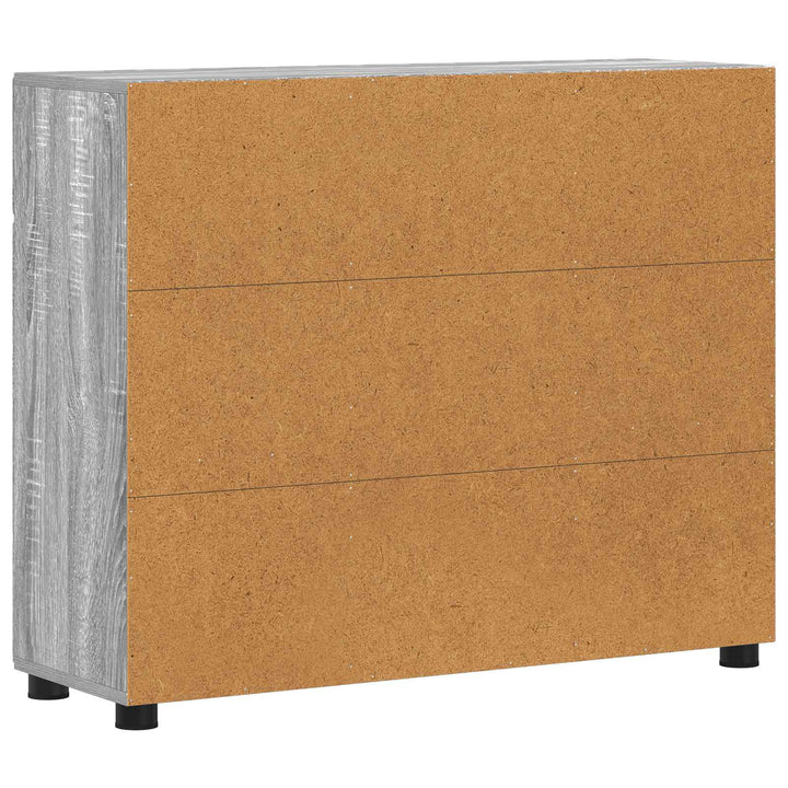 Sideboard FLORIN Grå Sonoma 88,5 x 30,5 x 73 cm Konstrueret træ