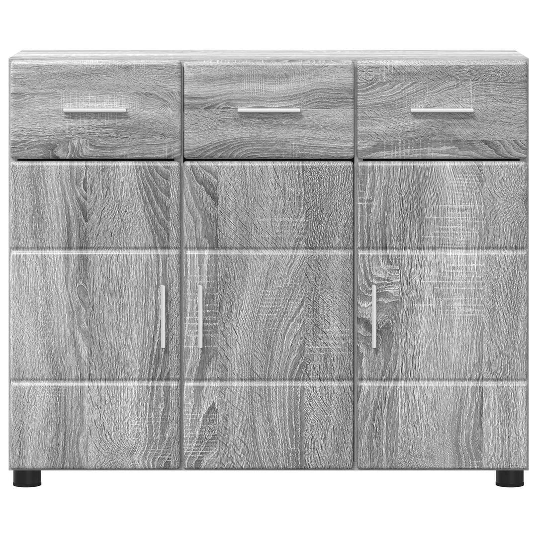 Sideboard FLORIN Grå Sonoma 88,5 x 30,5 x 73 cm Konstrueret træ
