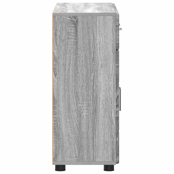 Sideboard FLORIN Grå Sonoma 88,5 x 30,5 x 73 cm Konstrueret træ
