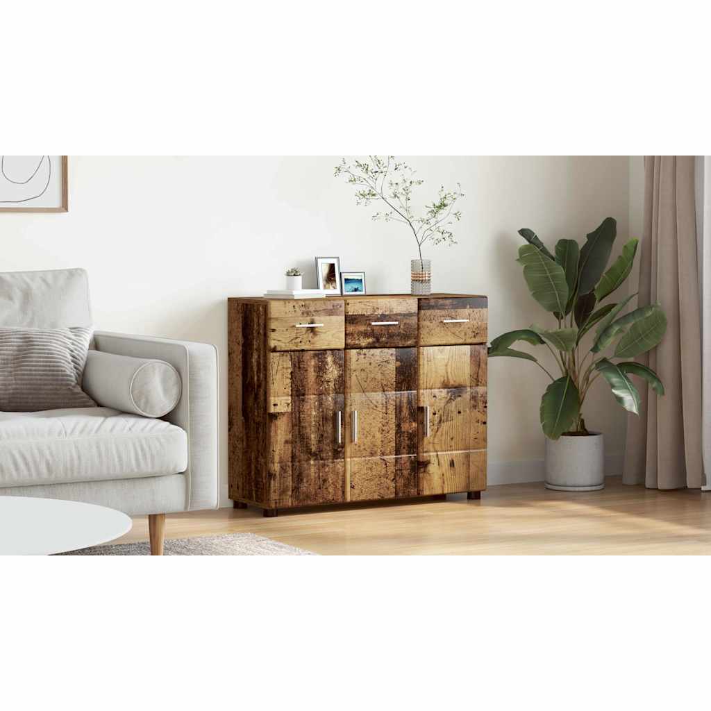Sideboard med hylde FLORIN Gammelt træ 88,5 x 30,5 x 73 cm