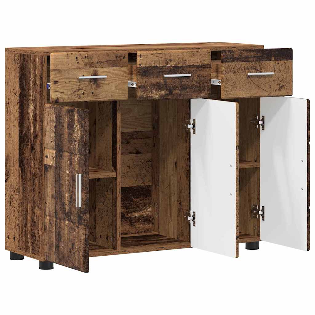 Sideboard med hylde FLORIN Gammelt træ 88,5 x 30,5 x 73 cm