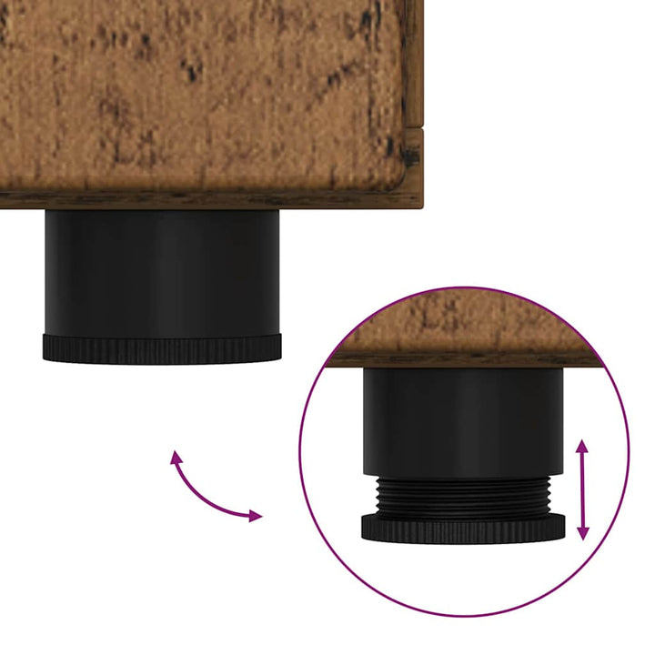 Sideboard med hylde FLORIN Gammelt træ 88,5 x 30,5 x 73 cm