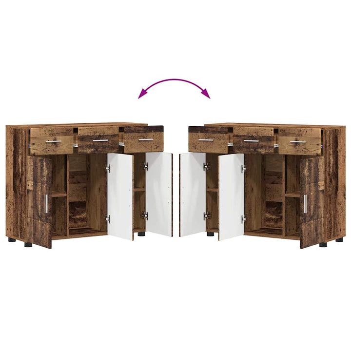 Sideboard med hylde FLORIN Gammelt træ 88,5 x 30,5 x 73 cm