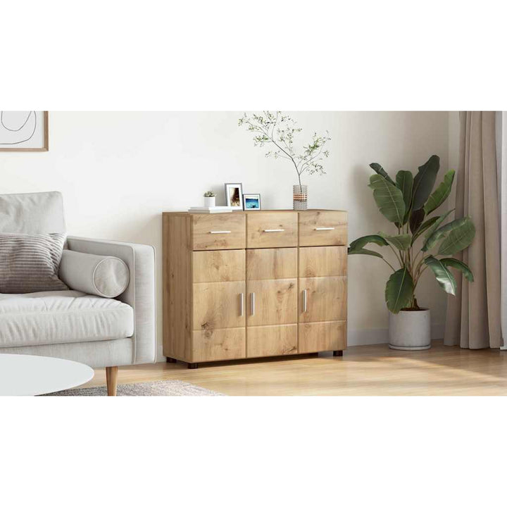 Sideboard med hylde FLORIN Artisan Egetræ 88,5 x 30,5 x 73 cm