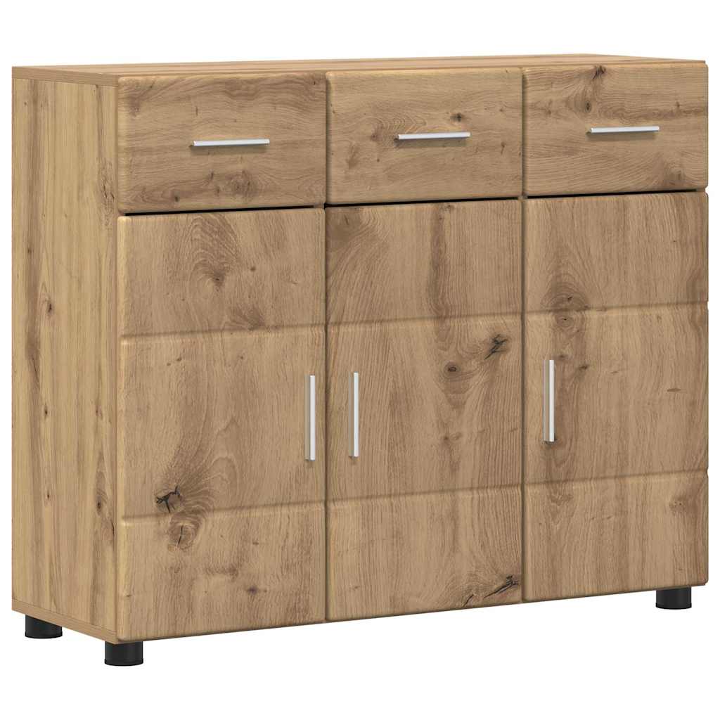 Sideboard med hylde FLORIN Artisan Egetræ 88,5 x 30,5 x 73 cm