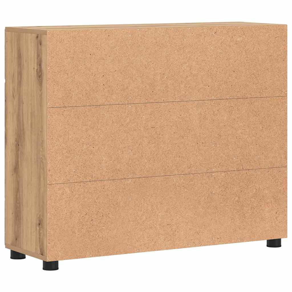 Sideboard med hylde FLORIN Artisan Egetræ 88,5 x 30,5 x 73 cm