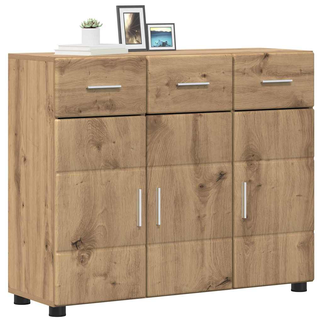 Sideboard med hylde FLORIN Artisan Egetræ 88,5 x 30,5 x 73 cm