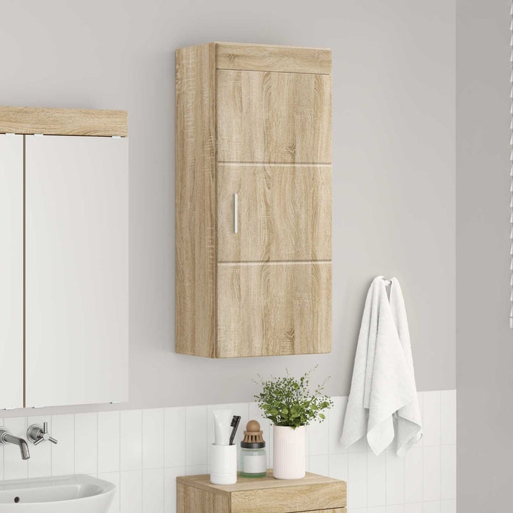Badeværelsesvægskab med hylde TULUM Sonoma eg 37 x 24,5 x 86 cm