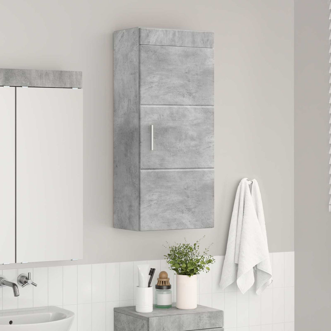 Badeværelsesvægskab med hylde TULUM Beton Grå 37 x 24,5 x 86 cm