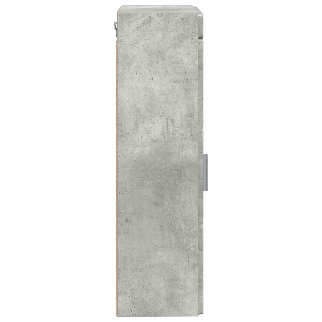 Badeværelsesvægskab med hylde TULUM Beton Grå 37 x 24,5 x 86 cm