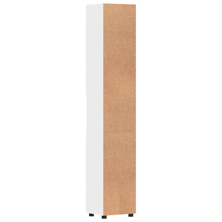 Badeværelsesskabsæt TULUM Høj gloss hvid 37 x 31,5 x 203 cm