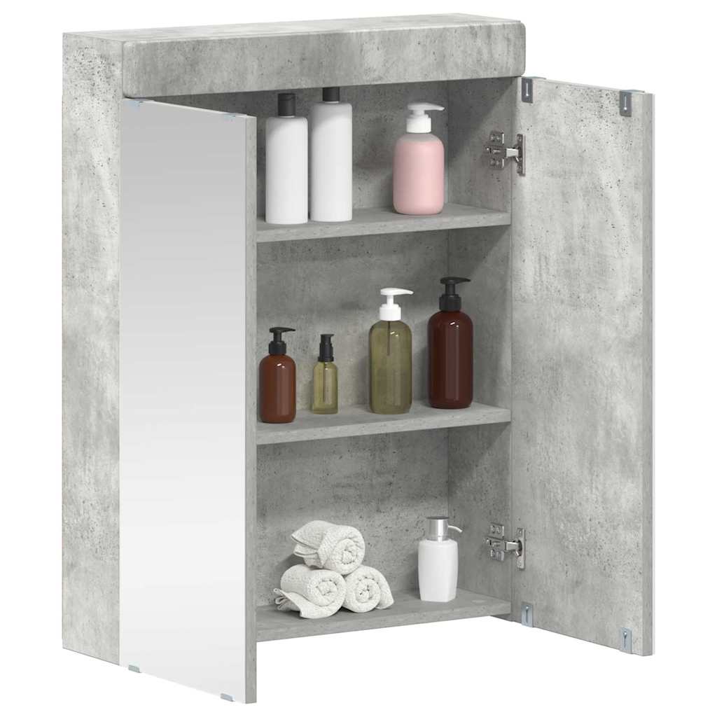 Badeværelsesspejlskab TULUM Beton Grå 60 x 16,5 x 78 cm