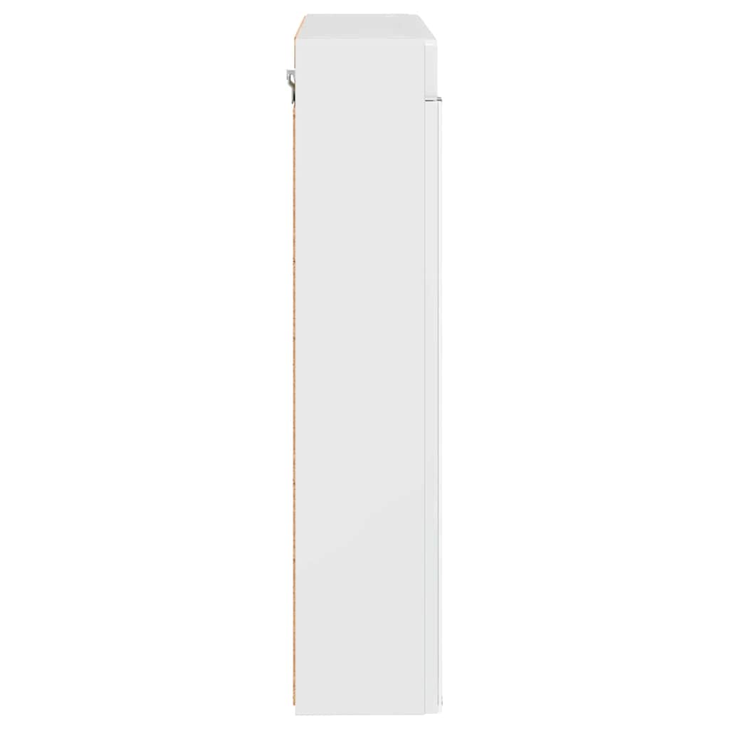 Badeværelsesspejlskab TULUM Høj gloss hvid 60 x 16,5 x 78 cm
