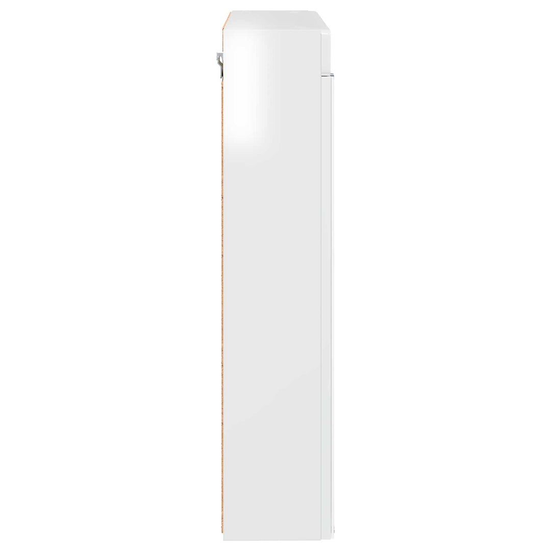 Badeværelsesspejlskab TULUM Høj gloss hvid 60 x 16,5 x 78 cm