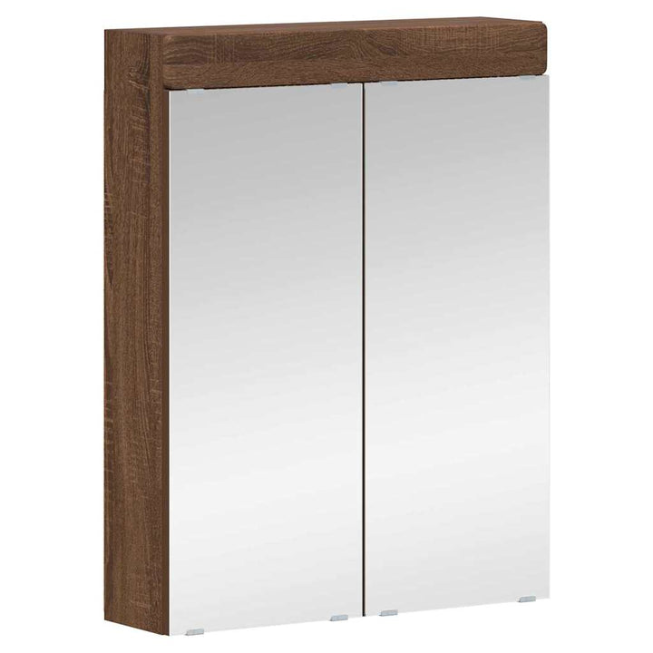 Badeværelsesspejlskab TULUM Brun eg 60 x 16,5 x 78 cm