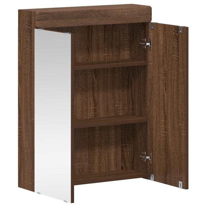 Badeværelsesspejlskab TULUM Brun eg 60 x 16,5 x 78 cm