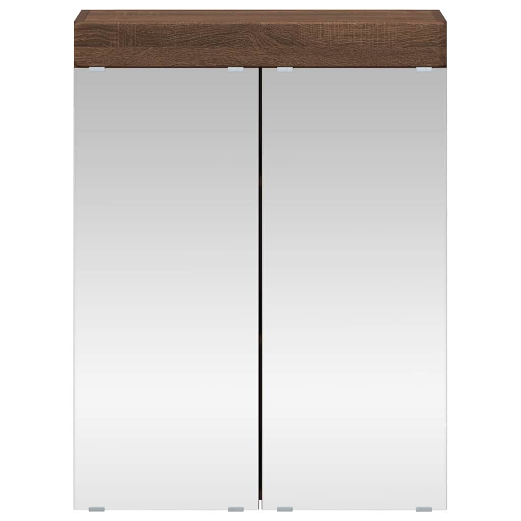 Badeværelsesspejlskab TULUM Brun eg 60 x 16,5 x 78 cm
