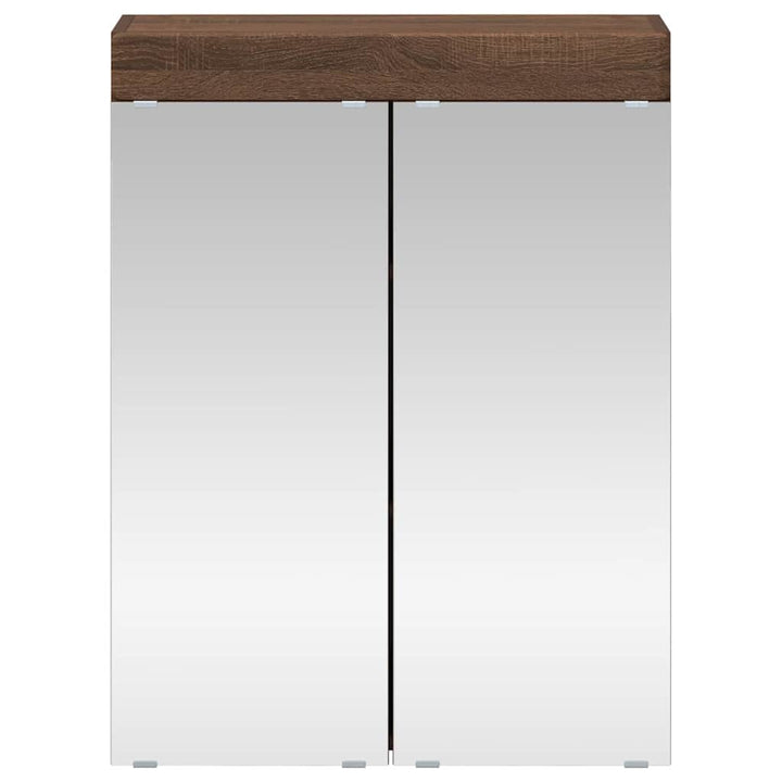 Badeværelsesspejlskab TULUM Brun eg 60 x 16,5 x 78 cm