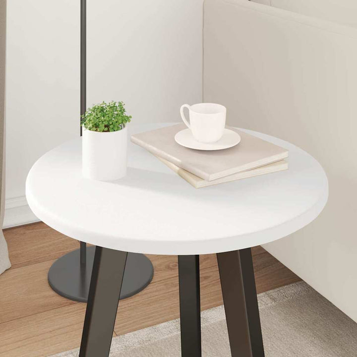 Bordplade Hvid Ø 40 x 1,5 cm Konstrueret træ