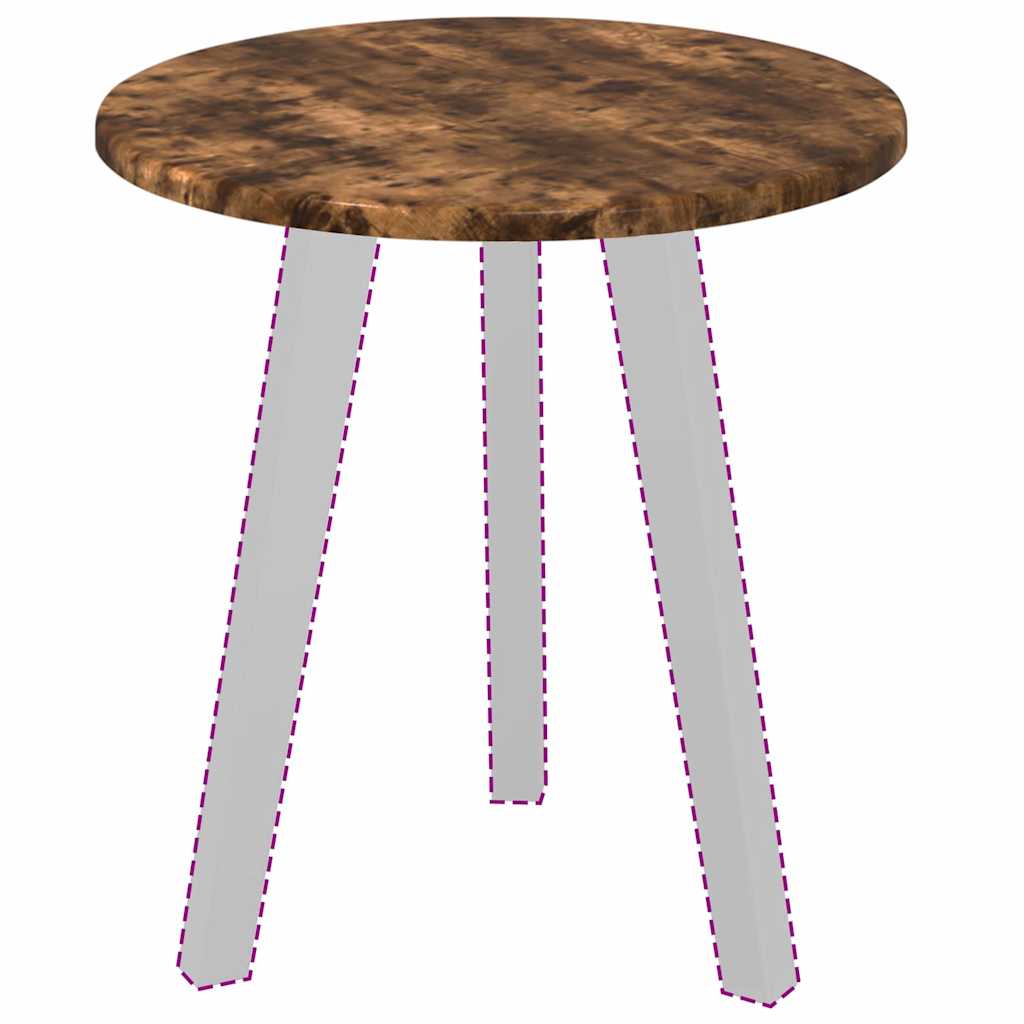Bordplade Røget eg Ø 40 x 1,5 cm Konstrueret træ