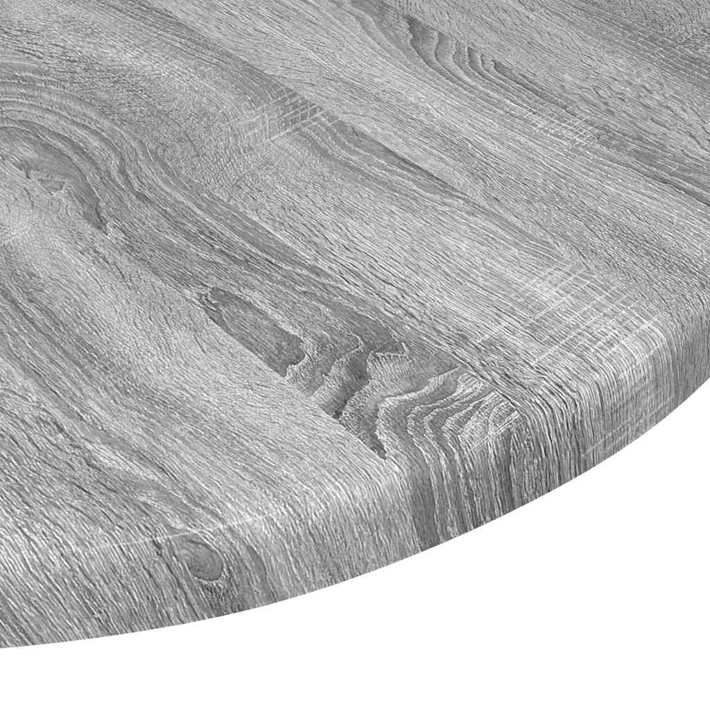 Bordplade Ø 40 x 1,5 cm Rund Konstrueret træ Grå Sonoma