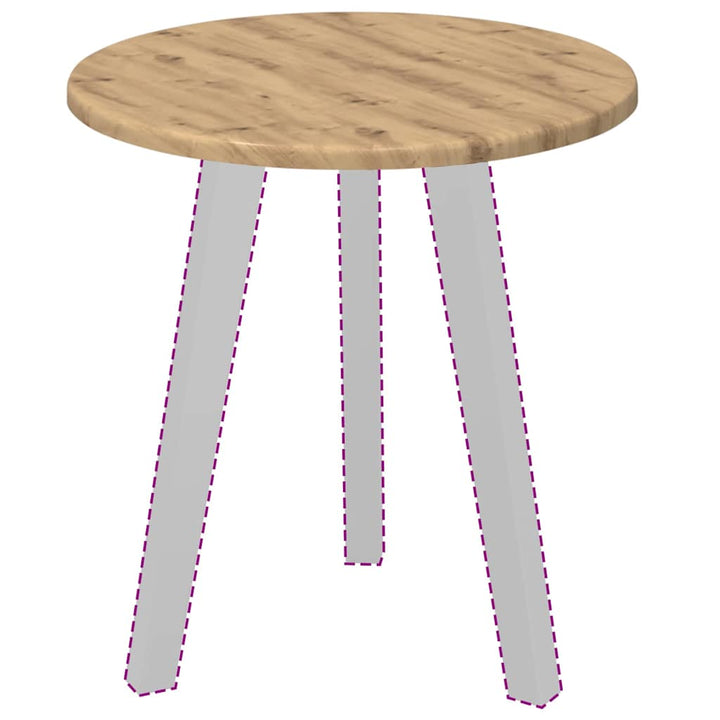 Bordplade Ø 40 x 1,5 cm Rund Konstrueret træ artisan eg