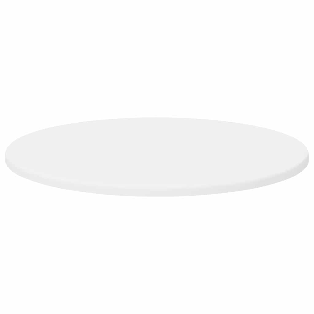Bordplade Ø 50 x 1,5 cm Rund Konstrueret træ Hvid